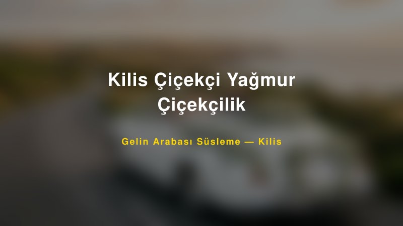 Kilis Çiçekçi Yağmur Çiçekçilik ile Trend Gelin Arabası Yazıları ve Konseptleri — 1